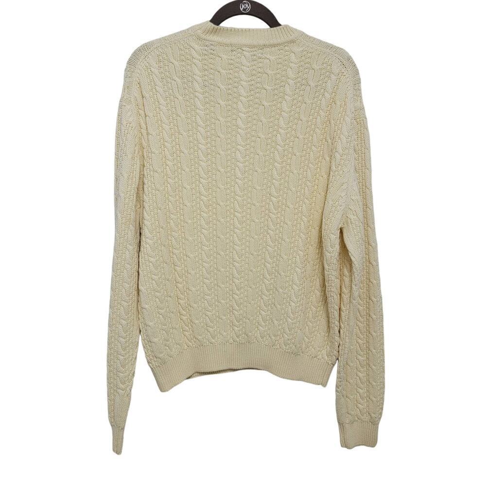 Austin Reed Cream Cable Knit Sweater Medium - Picture 2 of 8